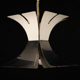 1970s Goffredo Reggiani Style Lacquer & Chrome Chandelier