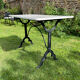 Vintage bistro table 1930 marble top for 4 people