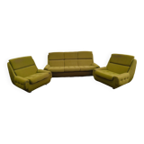 Complete living room Space Age Atlantis olive green 1970