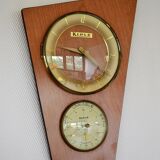 Clock barometer thermometer Kiplé formica vintage 1960s
