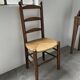 Rustic oak straw chair