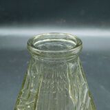 Duo of moulded and bubbled smoked glass vases - Modernism