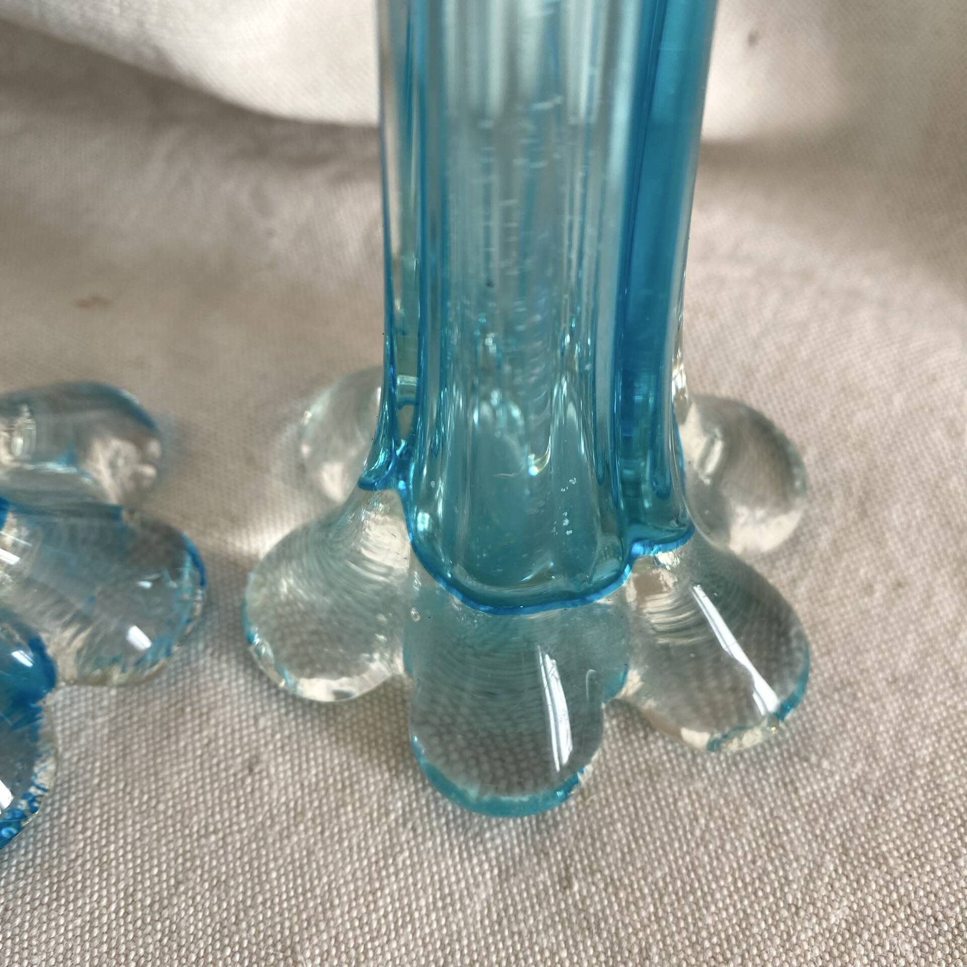 Pair of blown glass soliflore vases, 1960s