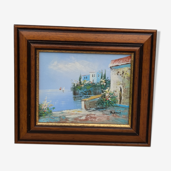 Painting frame with signature