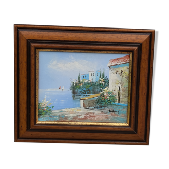 Painting frame with signature