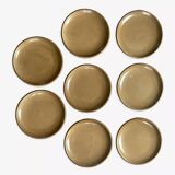8 beige Berne stoneware plates wabi sabi