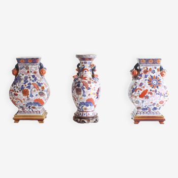 Chinese Imari vases, set of three 1970s