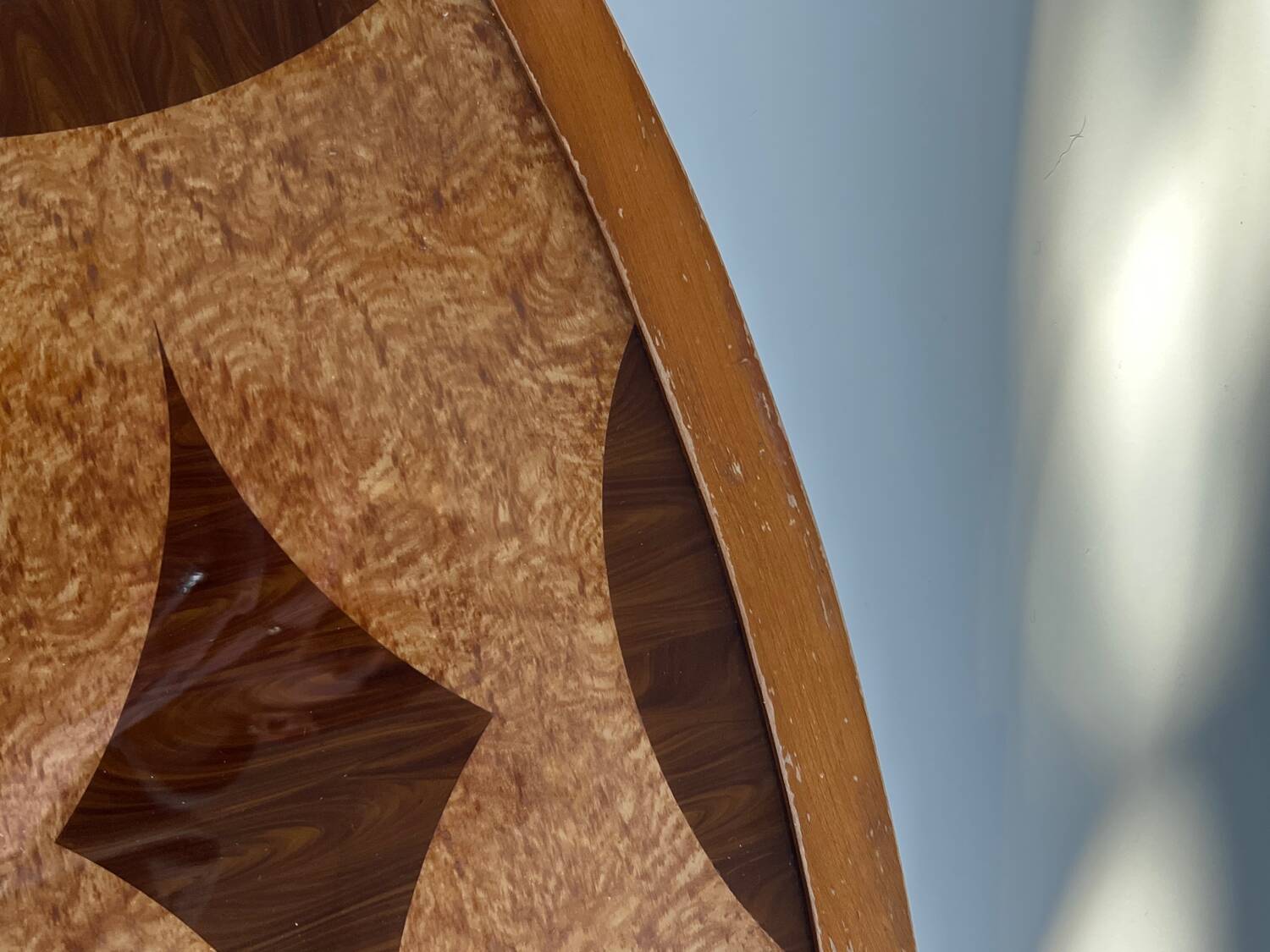 Vintage wooden marquetry tray - art deco