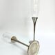 Pair of vintage silver-plated champagne flutes with glass – France, year