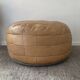 Patchwork ottoman in leather 70s