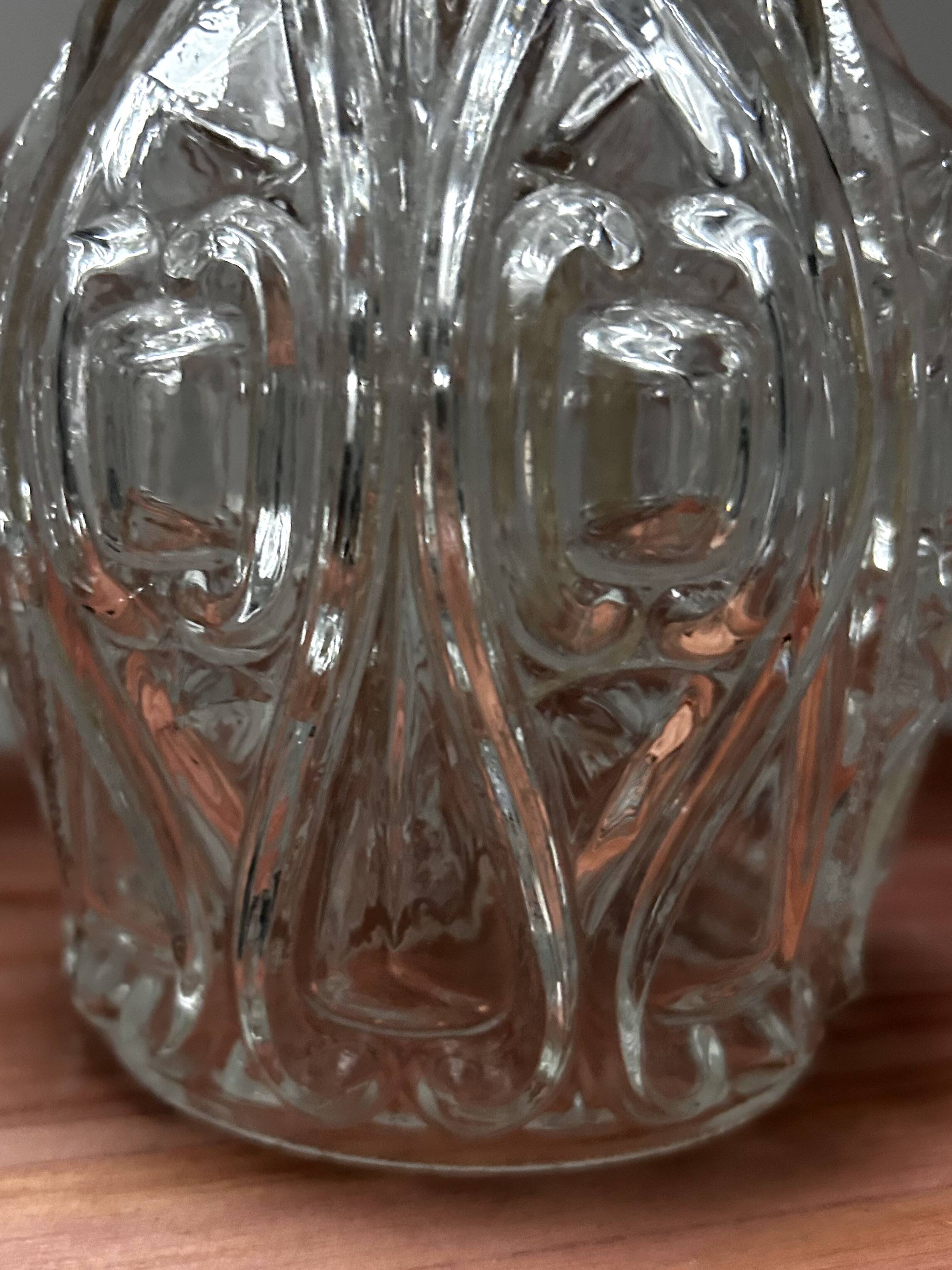 Vintage chiseled glass lamp