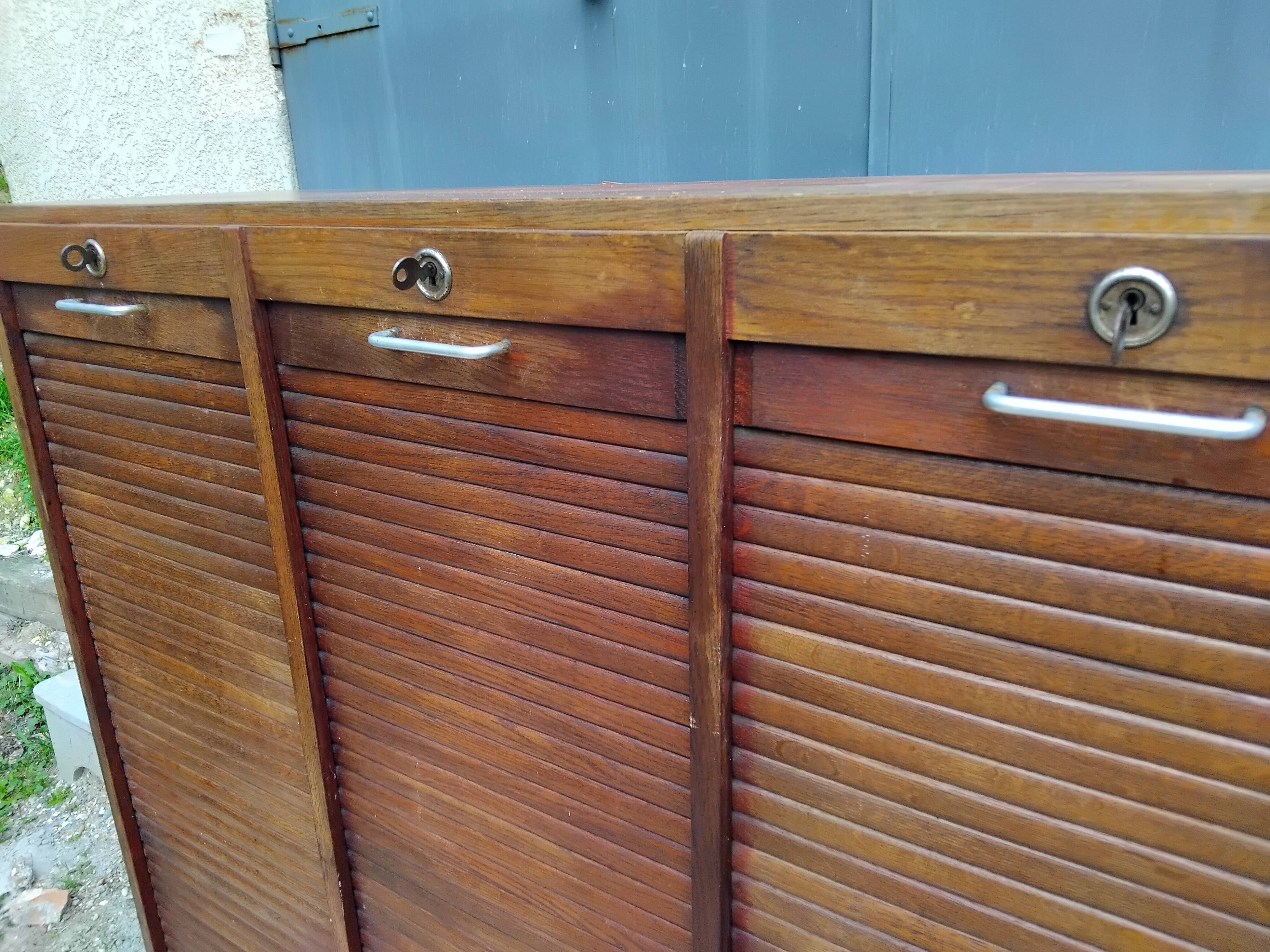 Antique 3-panel filing cabinet