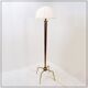 Metal and brass tripod floor lamp in Hollywood Regency style – 1950s