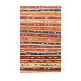 142x231Cm Multicolor Vintage Kilim Rug, Handmade Wool Rug