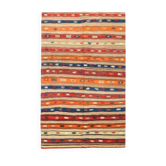 142x231Cm Multicolor Vintage Kilim Rug, Handmade Wool Rug