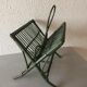 Porte revues vintage en rotin vert camouflage