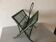 Porte revues vintage en rotin vert camouflage
