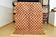 Tapis Beni Ouarain à damier taupe et terracotta