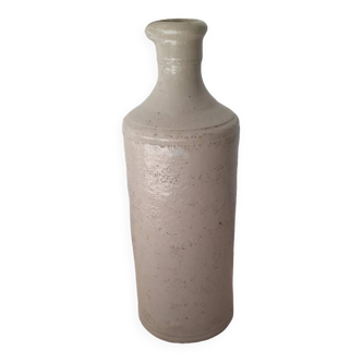 Beige glazed stoneware bottle