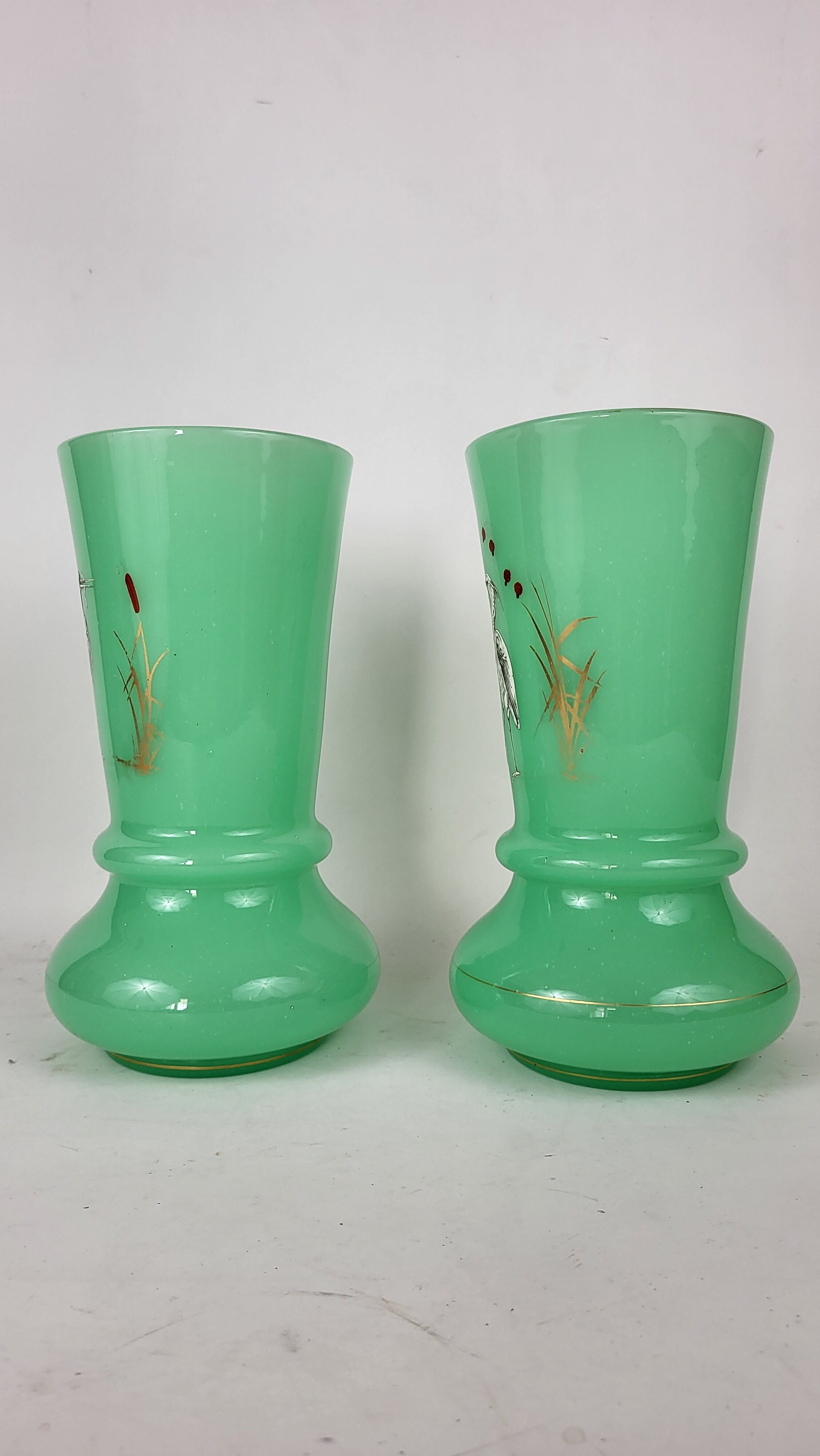 Pair of opaline vases