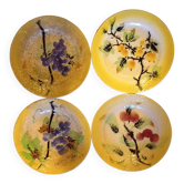 Old barbotine plates from the Orchies factory