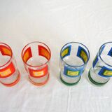 4 vintage 70s pop glasses