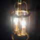 Lantern 2 lights bronze and brass