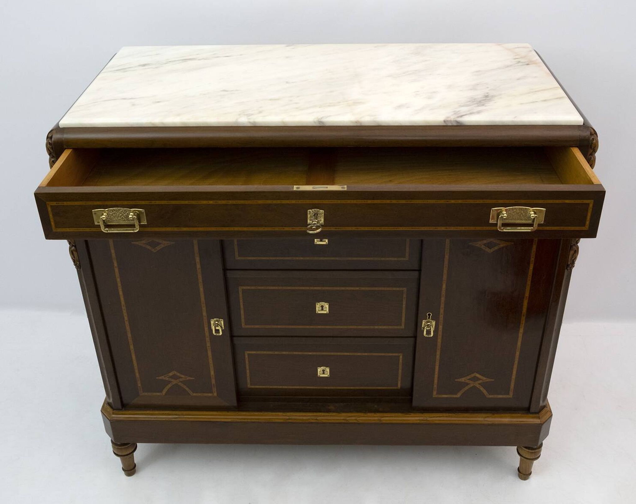 Liberty Italian Thuja Briar and Pink Portugal Marble Twobedside