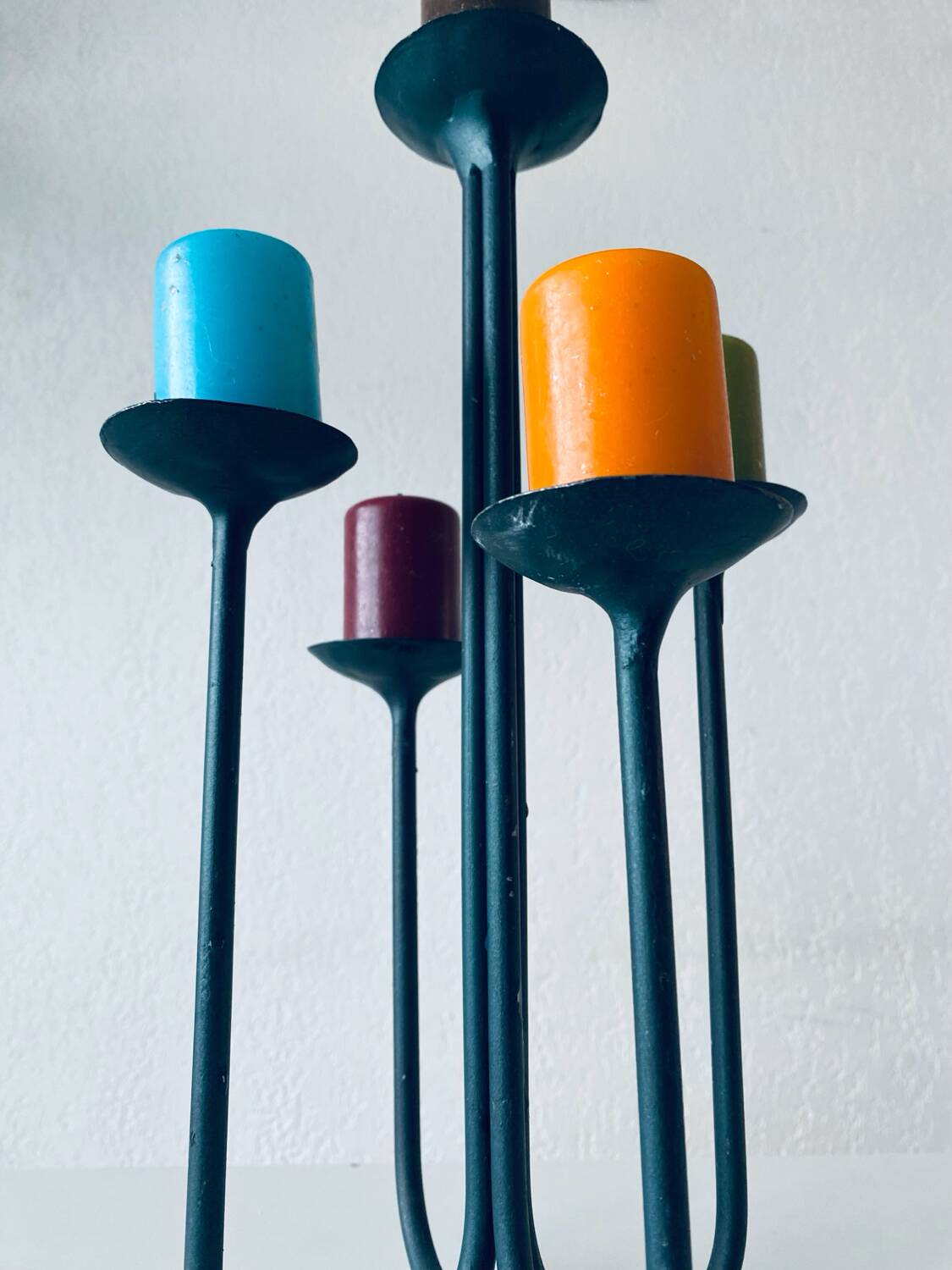 Pair of 5-branched candlesticks