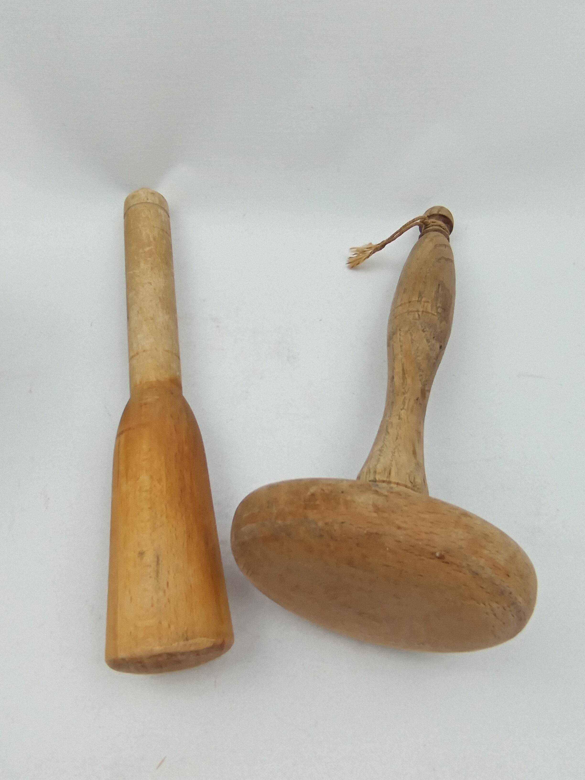 Large alabaster mortar with these two wooden pestles
