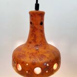Fat Lava keramiek hanglamp, oranje tinten, jaren 50
