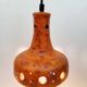 Lampe à suspension Fat Lava en céramique, teinte orange, pot 50