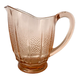 Antique pink glass pitcher