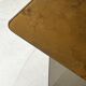 Vintage console in smoked glass and textured organic brown, 70s design.