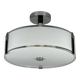 1970s 1980s Ceiling Lamp by Honsel Leuchten Germany in Glass & Chrome