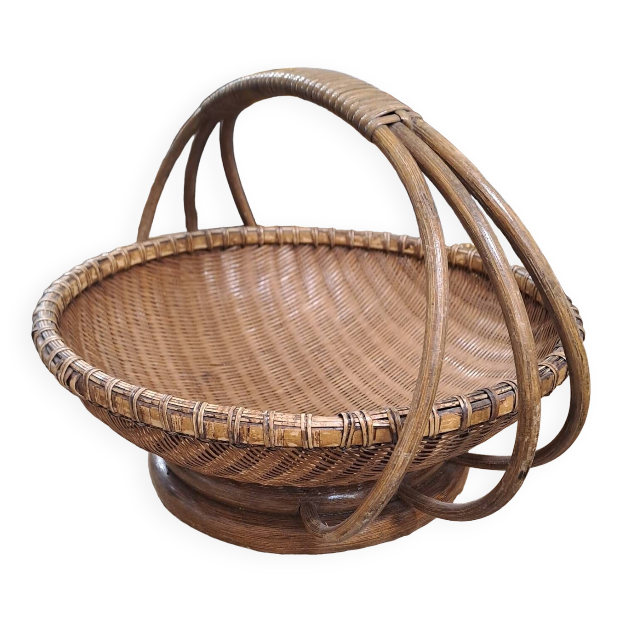Corbeille ou panier en osier vintage