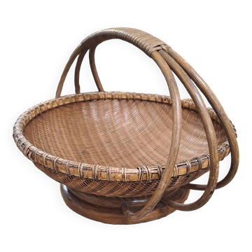 Corbeille ou panier en osier vintage