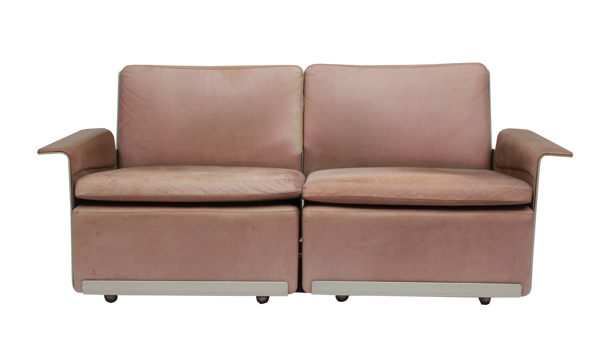 1960s sofa 2-Seater leather, Dieter Rams, Serie 620