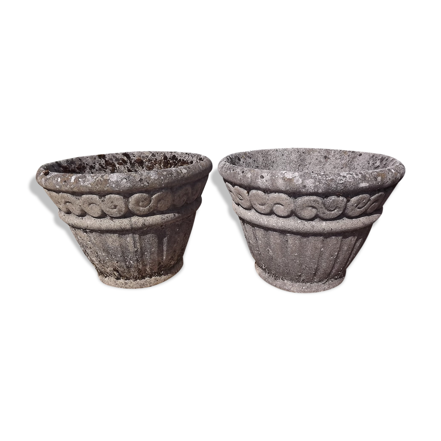 Pair of vases in stone Dordogne 19 th