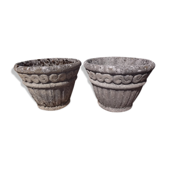 Pair of vases in stone Dordogne 19 th