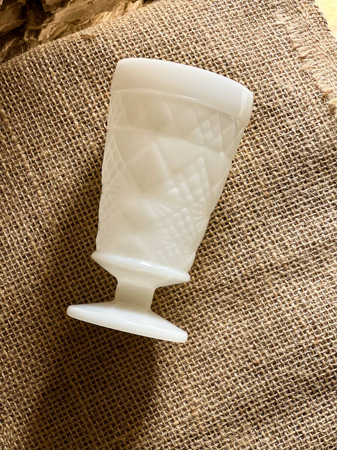 Big Top Peanut Butter Cup in Milk Glass Opaline Glass