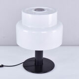 Codialpo Mid-Century Modern Black and White Lucite Seta Table Lamp, Spain, 1970