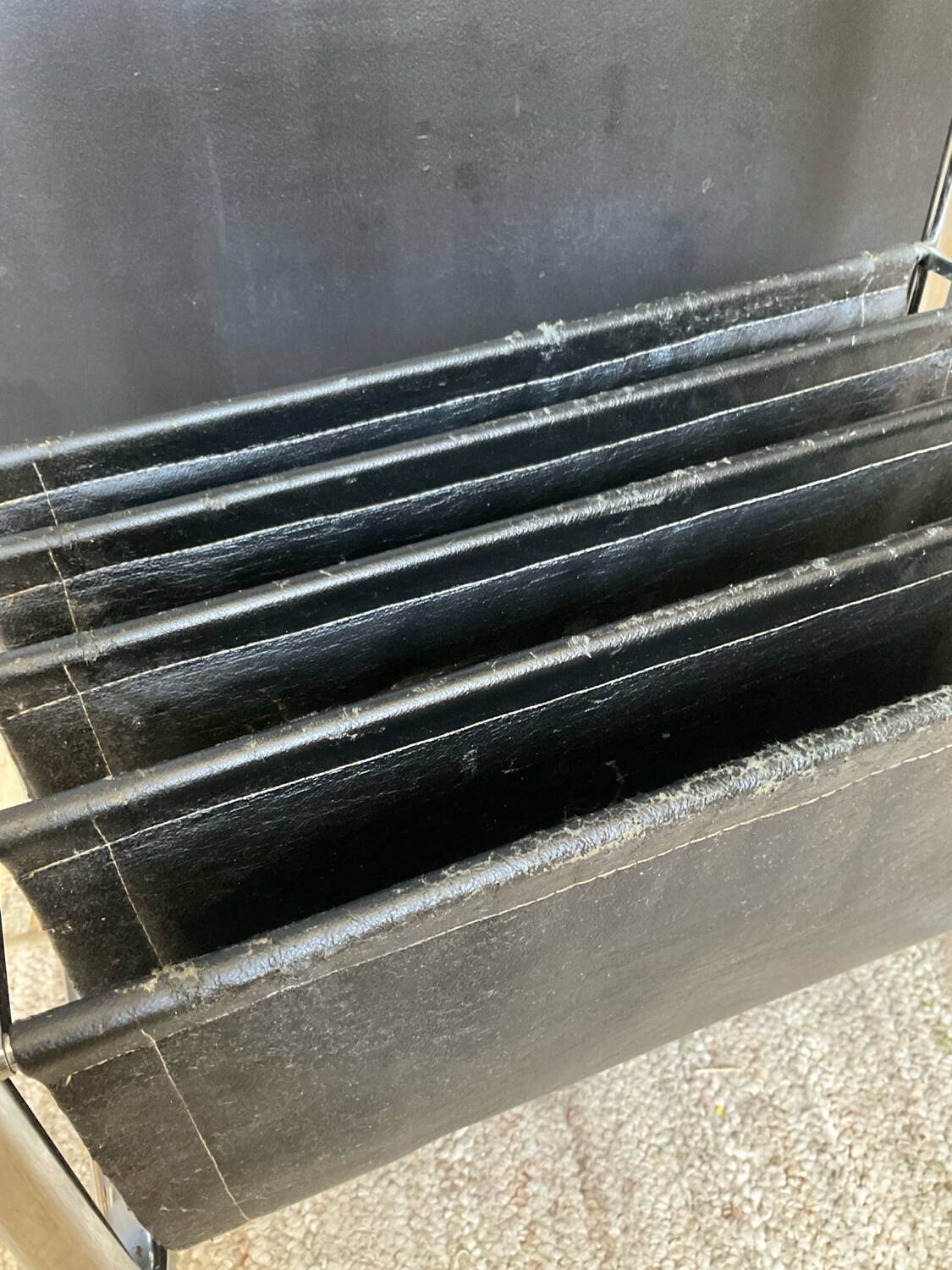 Vintage side table with magazine rack from the 70s