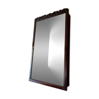 1970s rosewood wall display cabinet