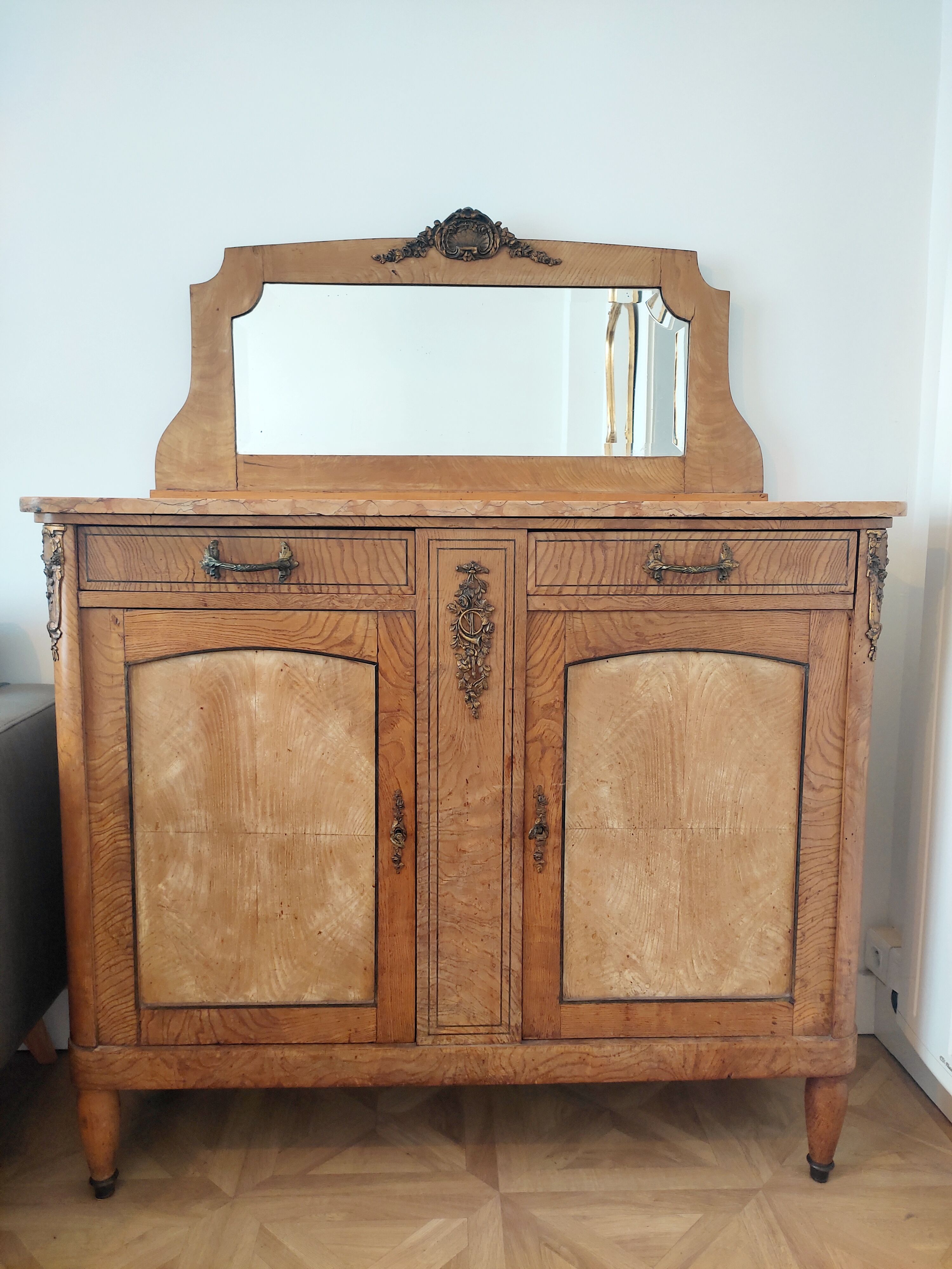 Louis XVI style wooden sideboard