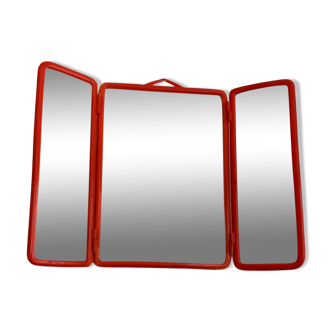 Miroir triptyque plastique orange