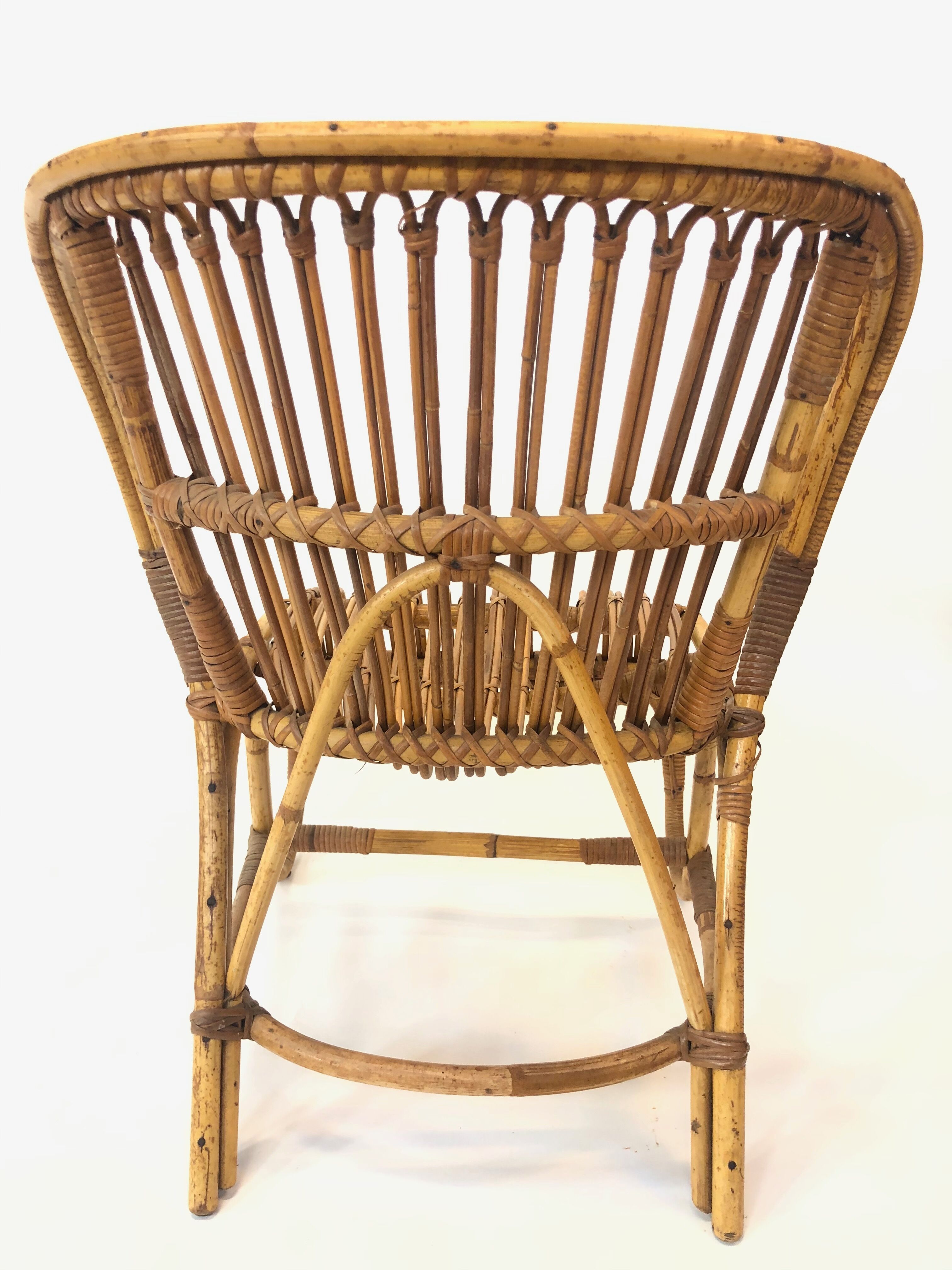 Van Rohe Noordwolde rattan chair, 1960