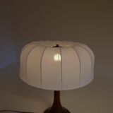 Mid-century table lamp in solid teak by Lisbeth Brams, Denmark, 1960s.