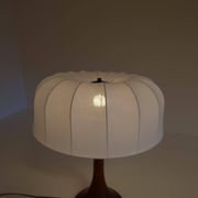 Lampe de table midcentury en teck massif Lisbeth Brams Danemark 1960s