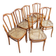 Série de 6 chaises THONET d'époque Modèle 56 à renfo